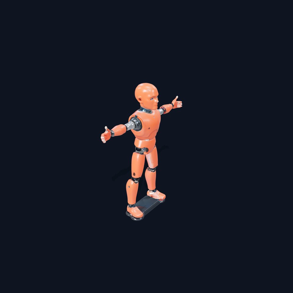 Orange Robot Mannequin model pack